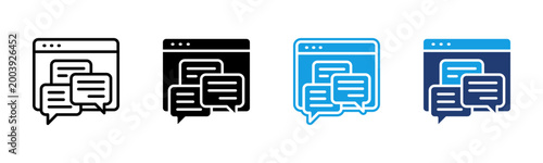 Foto Forum icon multiple style collection