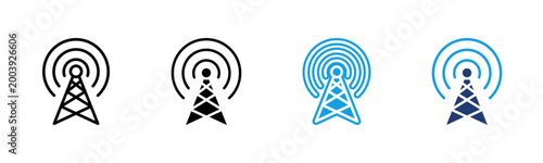 Canvastavla Receive Signal icon multiple style collection