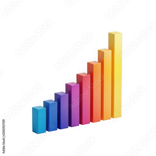 Colorful ascending blocks arranged in a stepped formation against a white background Free Download Colorful ascending blocks arranged in a stepped formation against a white background - GFXLoad