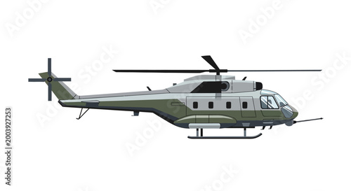 Photos Military Helicopter in Flight Mode.