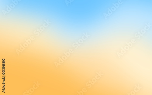 Summer gradient blurred background in blue and yellow tones
