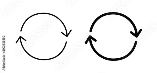 Konstfotografi Refresh icon editable stroke outline vectors. EPS10