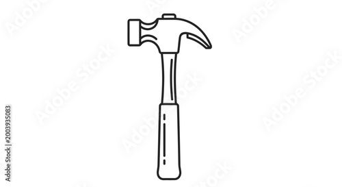 Bild auf Leinwand Hammer with handle and metal head.