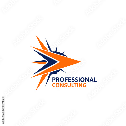 Professional consulting service logo design.