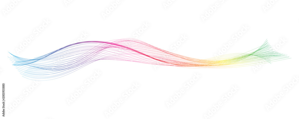 Obraz premium Multicolor Wavy Line Abstract Background