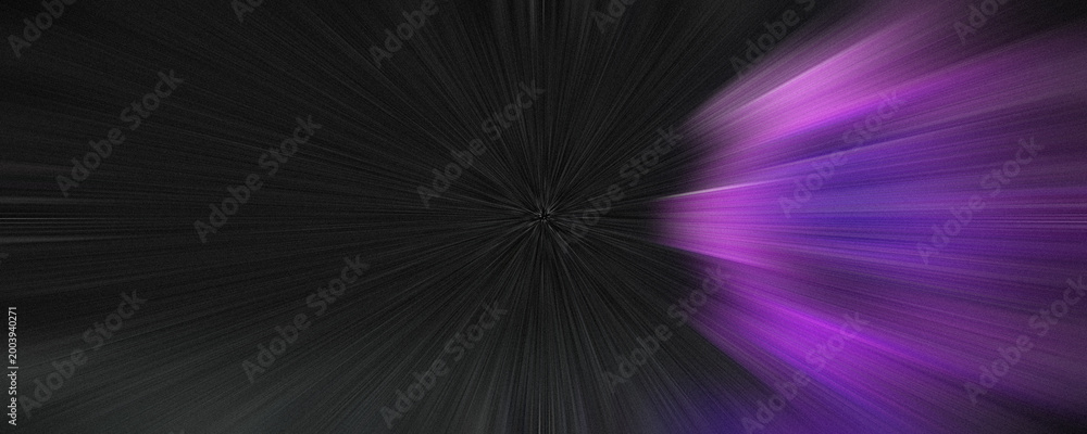 Fototapeta premium Abstract background with a purple light effect, dynamic motion blur, and a dark, textured spacelike center