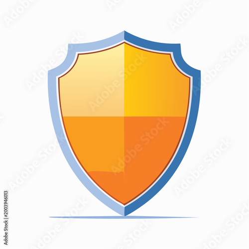 Free Download Shield Icon with Blue Border and Orange-Yellow Gradient - GFXLoad