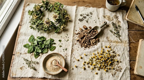 Dried Herbs and Botanicals Arrangement for Natural Wellness Marketing Campaigns Herbs Botanicals Dried Herbs