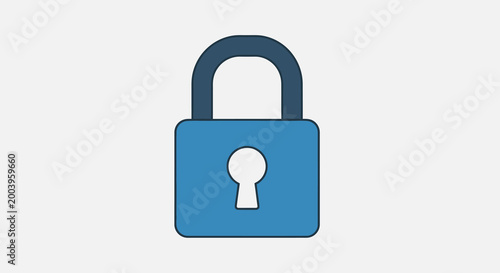 padlock icon in blue and white colors