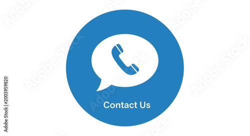 contact us icon with phone in speech bubble
