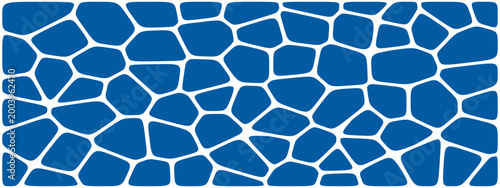 Blue flat design stone mosaic texture background