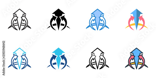 Supportive environment icons set multiple style collection. Editable stroke 
