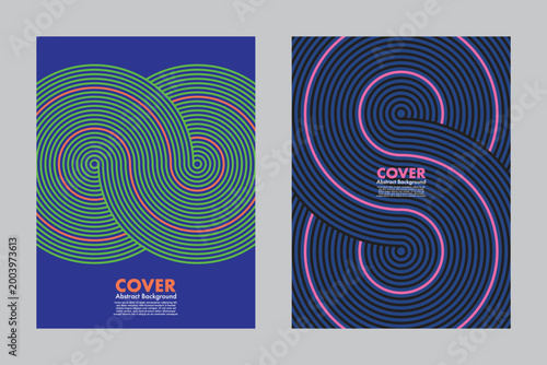 Konstfotografi Abstract vector background for covers with infinity loop patterns