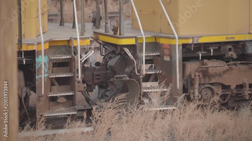 Train Coupler and Undercarriage Detail with Steps and Mechanical Components