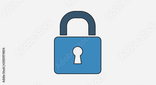 padlock icon in blue and white colors