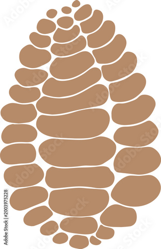 Cocoa Pod Botanical Flat Vector Illustration, Minimal Clipart Element, Isolated on Transparent Background, Naive Style
