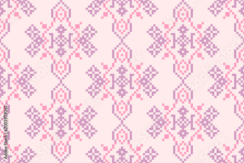 Seamless pixel pink with purple pattern illustration