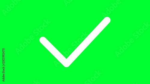 Check mark icon for confirming actions, approvals, or task completions. Perfect for apps, dashboards, and websites using sharp isolated on Animation Video