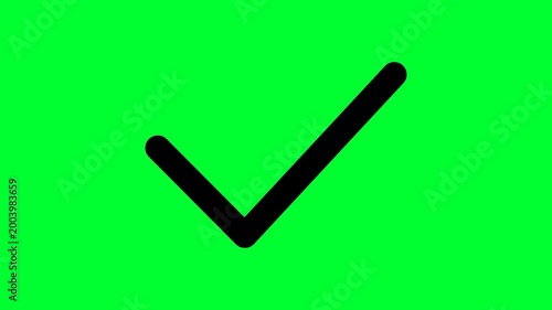 Check mark icon for confirming actions, approvals, or task completions. Perfect for apps, dashboards, and websites using sharp isolated on Animation Video