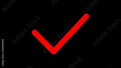 Check mark icon for confirming actions, approvals, or task completions. Perfect for apps, dashboards, and websites using sharp isolated on Animation Video
