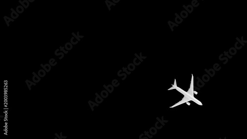 Paper Plane with track, travel concept, isolated on Animation Video