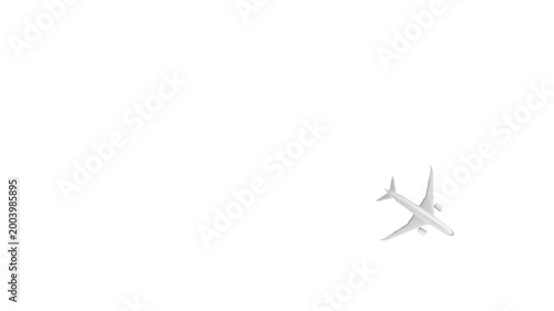 Paper Plane with track, travel concept, isolated on Animation Video