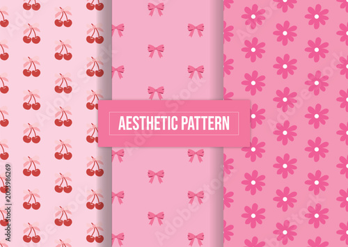 Foto pink background with pink ribbon vector