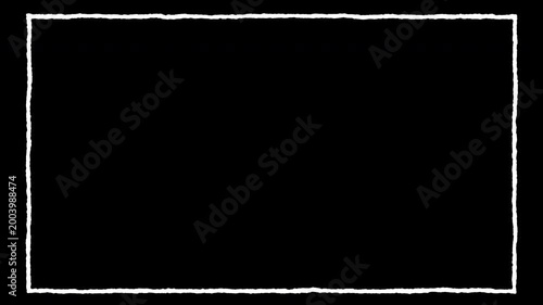 Square frame hand drawn, Hand-drawn frame rectangular border on a transparent background. 