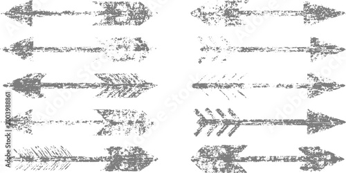 Vintage Gritty Arrow Directional Icon for Industrial Style Posters and Creative Branding.