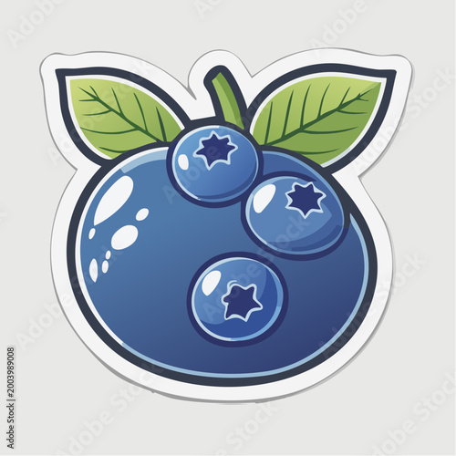 Stylized Blueberry Illustration