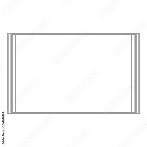 Gray rectangle border frame with copy space