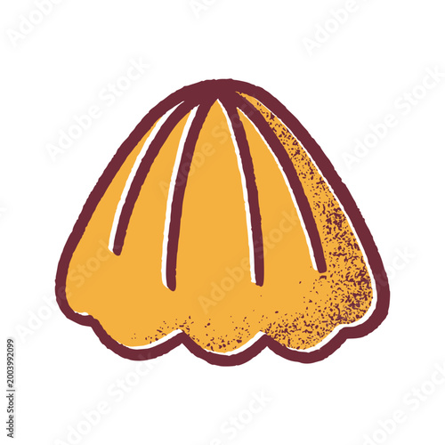 Summer Shell with Grainy Vintage Texture for Marine Themed Designs