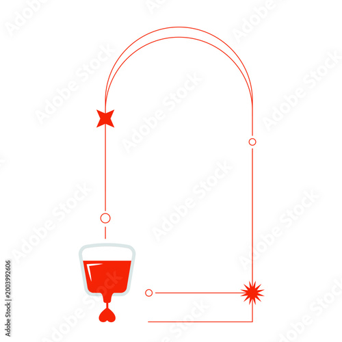 Donate blood for World Donor Day concept illustration isolated on transparent background
