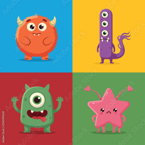 Friendly creatures with colorful designs and joyful personalities