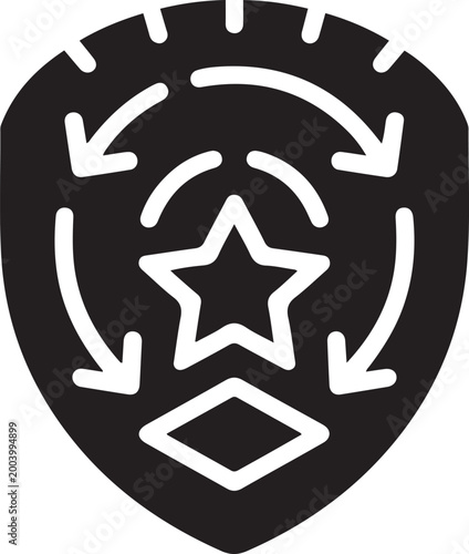 Loyalty program Icon vector. logo Vector Black silhouettes