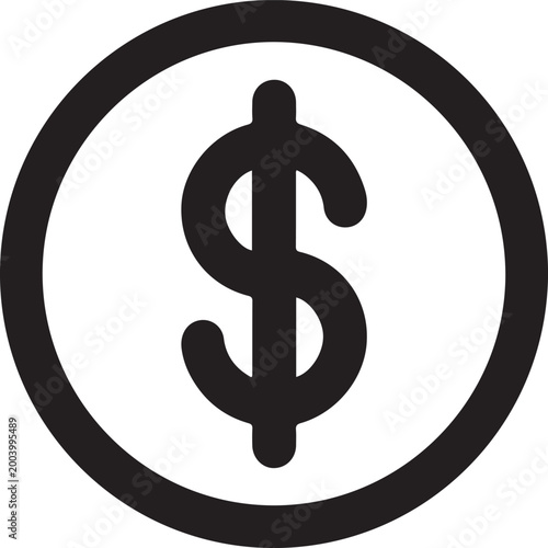 Money coin Icon vector. logo Vector Black silhouettes