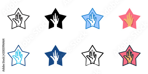 Accountability icons set multiple style collection. Editable stroke 
