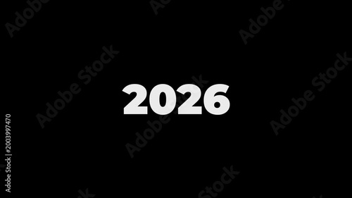 Dynamic scrolling year from 1995 to 2026 smooth animation, progress timeline, scolling timeline animation, alpha channel or transparent background