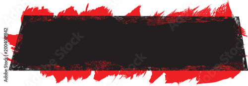 Grunge brush stroke banner with rough edges - abstract paint stroke for typography overlay. Bold brush stroke strip for web header or cover design. Textured element for design template , social media.