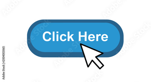 click here button with cursor icon high quality