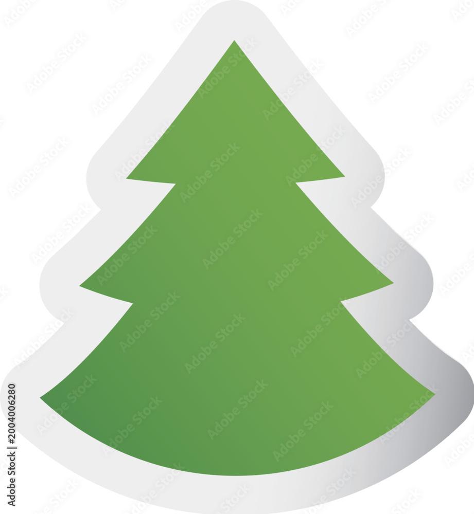 Obraz premium hand drawn christmas tree