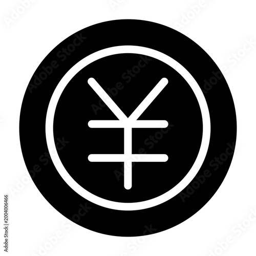 Yen Vector Glyph Icon Design