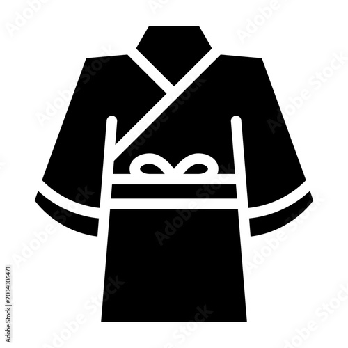 Yukata Vector Glyph Icon Design