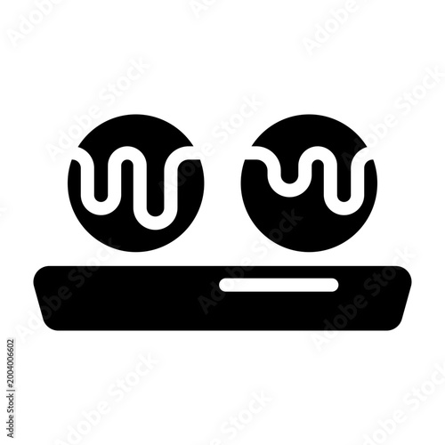 Takoyaki Vector Glyph Icon Design