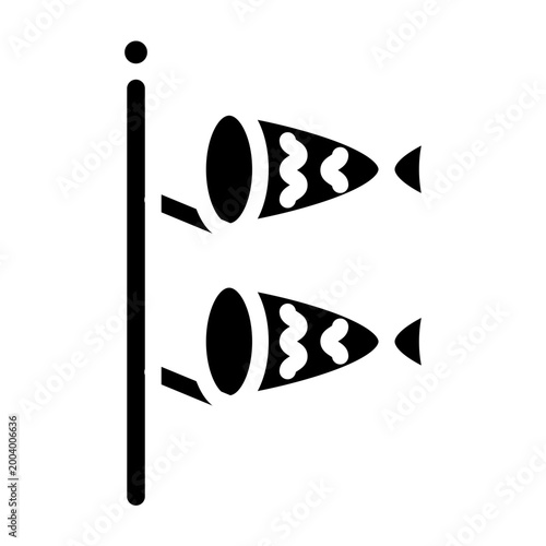 Koinobori Vector Glyph Icon Design