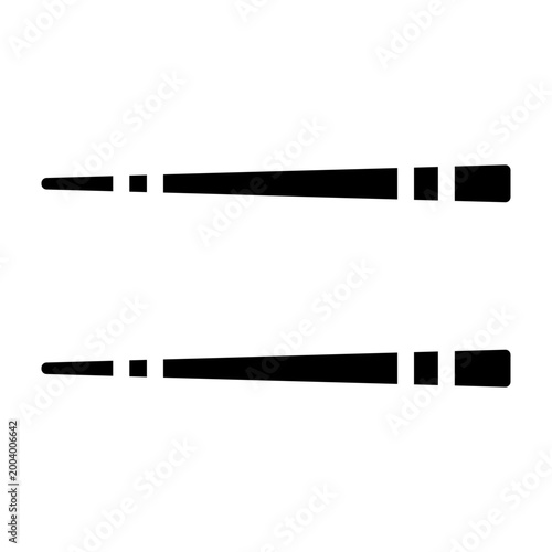 Chopsticks Vector Glyph Icon Design