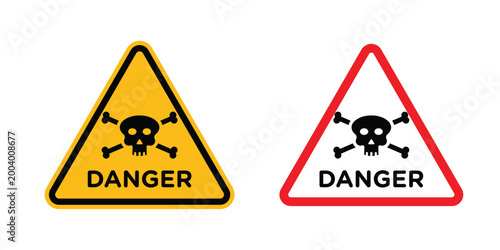 Free Download Danger sign vector editable stroke. logo symbol illustration. - GFXLoad