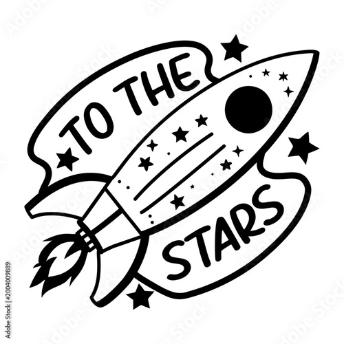 A glyph sticker of a satellite with stay updated typography 
