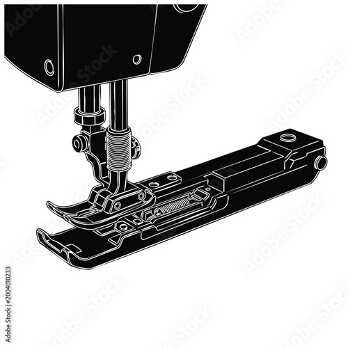 Konstfotografi Sewing machine presser foot silhouette vector set bundle for tailoring