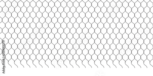 Schilderij op canvas iron fence with an iron line template that has a net pattern